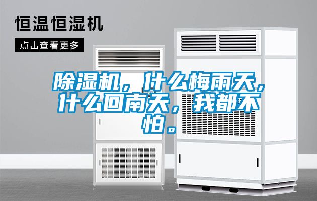 除濕機，什么梅雨天，什么回南天，我都不怕。